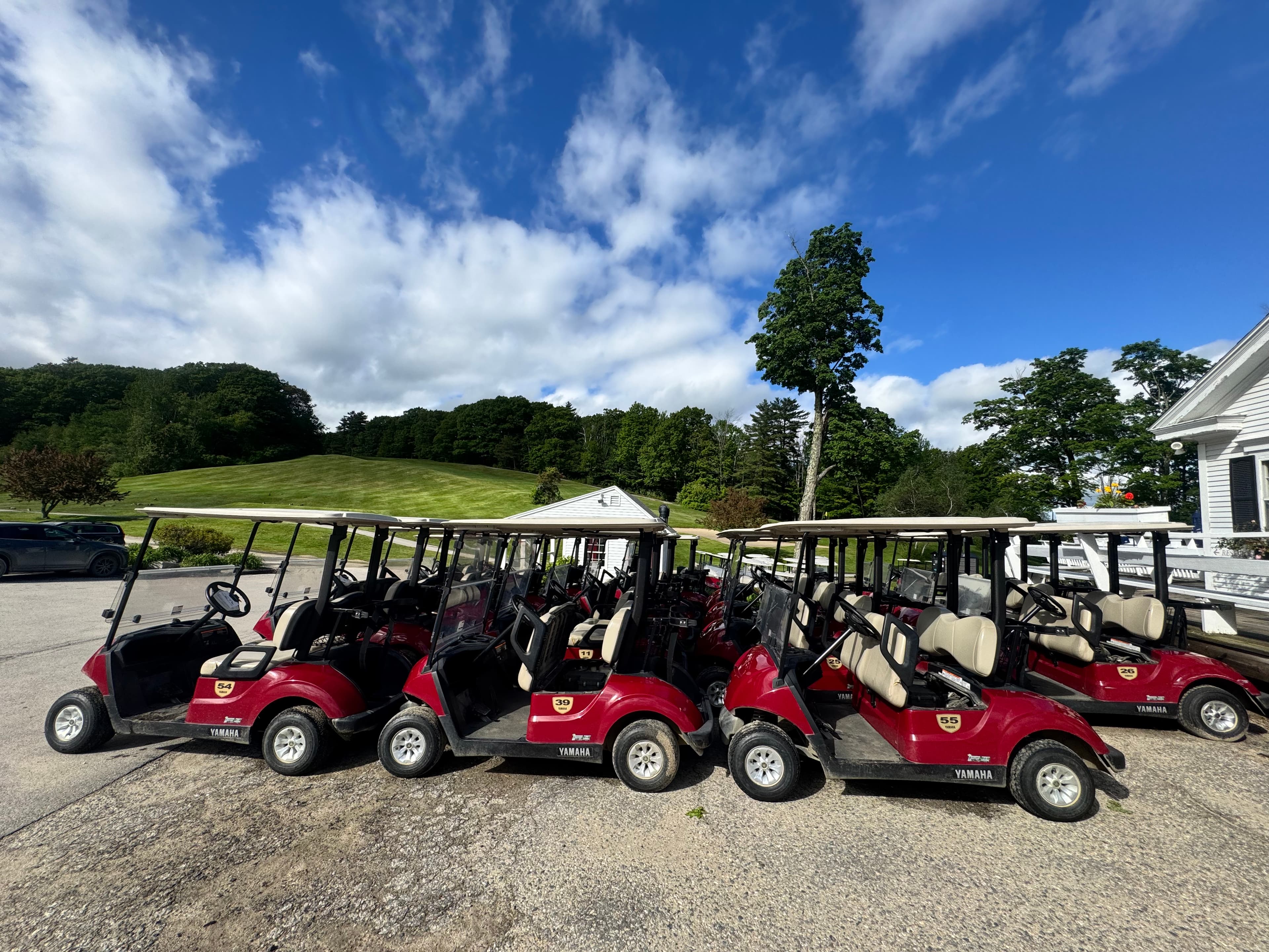 Golf carts at Crotched Mountain Golf Club